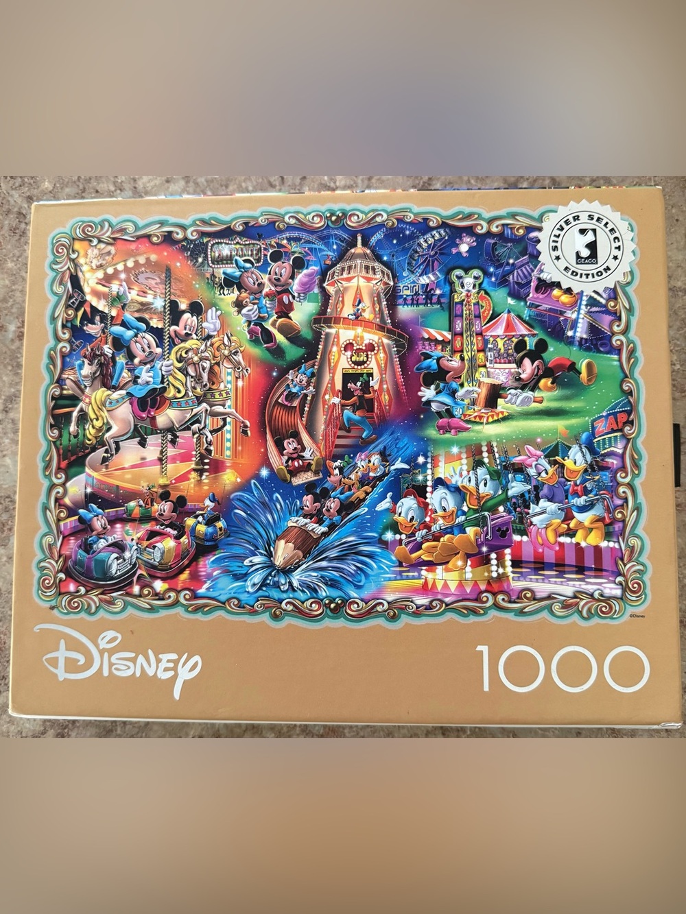 Disney Collection Silver Select Mickey's Carnival 1000 Puzzle New Ceaco Puzzles